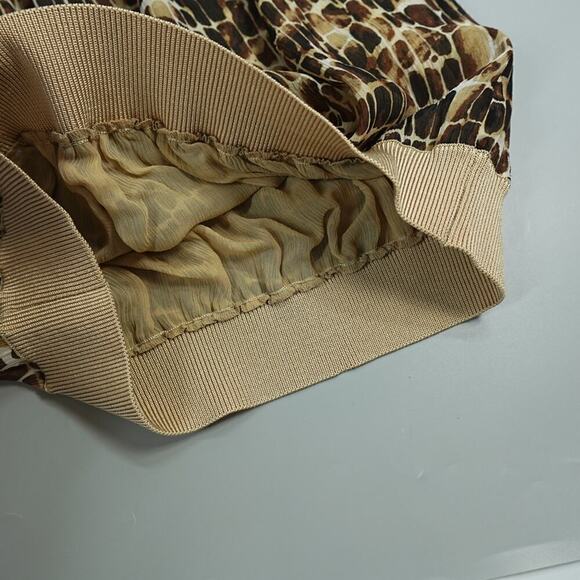 St John Top Women S Brown Animal Print Sleeveless - Picture 11 of 13